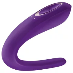   Satisfyer Double Classic - Waterproof Rechargeable Couples Vibrator (Purple)