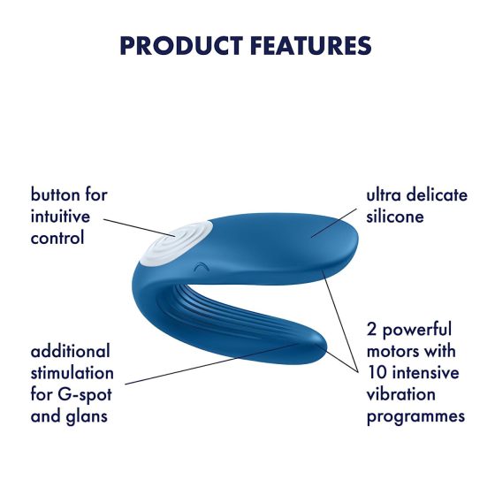 Satisfyer Double Whale - Dual Motor Couple's Vibrator (Blue)