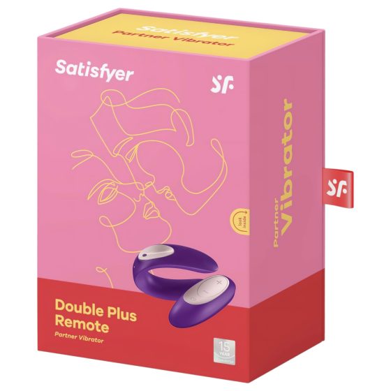 Satisfyer Double Plus Remote - Purple Rechargeable Couple's Vibrator
