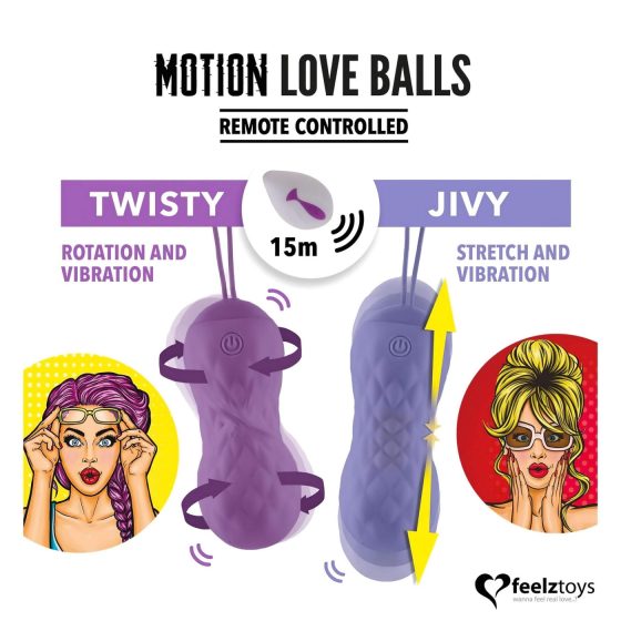 FEELZTOYS Twisty - Rotating Vibrating Egg (Purple)