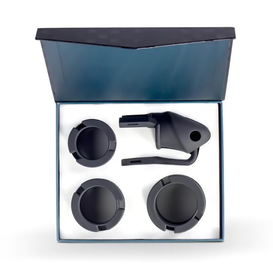 LOCK A WILLY - Silicone Chastity Cage with Lock (Black)