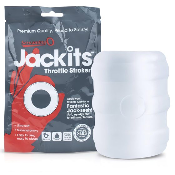 Screaming Jackits - Masturbator, Ball Ring & Stretcher (Clear)