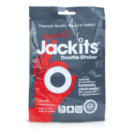 Screaming Jackits - Masturbator, Ball Ring & Stretcher (Clear)