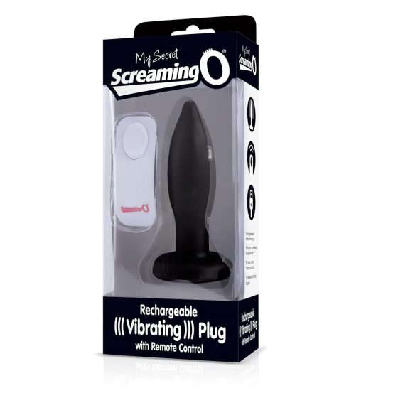 Wireless Vibrating Anal Plug - Black (Rechargeable, Radio-Controlled)