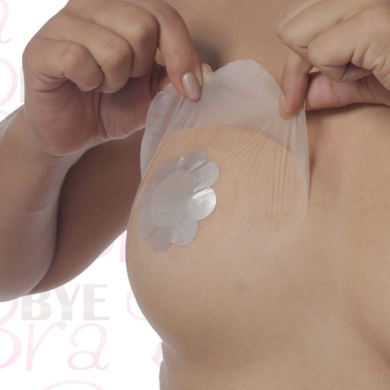 / Bye Bra - Breast Lift & Silk Nipple Covers A-C Nude 3 Pairs