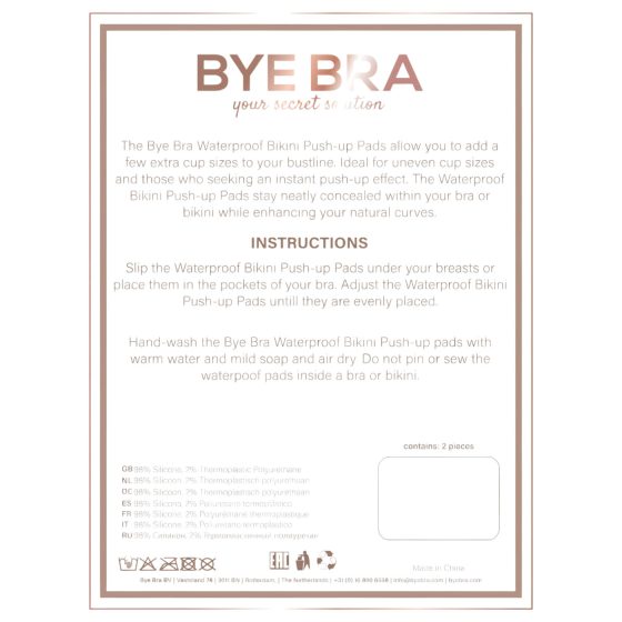 Bye Bra - Waterproof Breast Lift Pads (Transparent) 
