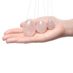 La Gemmes Yoni - Rose Quartz Kegel Ball Set (3 Pieces)