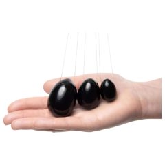La Gemmes Yoni - Geisha Ball Set - Black Obsidian (3 pcs)