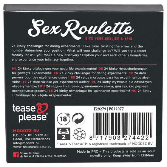 Kinky Fun Roulette - Adult Party Game (10 Languages)
