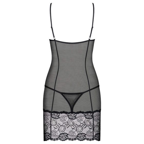 Obsessive Alluria - Lace Nightie & Thong Set (Black)