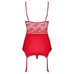 Obsessive Lovica - Lace Garter Top & Thong Set (Red)
