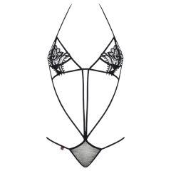 Obsessive Luiza - Black Tulip Strapped Bodysuit (S/M)