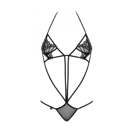 Obsessive Luiza - Tulip strapless body with straps - black (S/M)