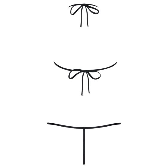 Obsessive Luiza - Black Tulip Strapped Bodysuit (S/M)