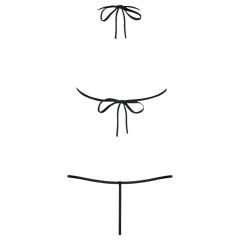 Obsessive Luiza - Black Tulip Strapped Bodysuit (S/M)