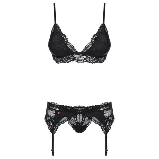 Obsessive 810-SEG-1 - Lace Lingerie Set (Black)