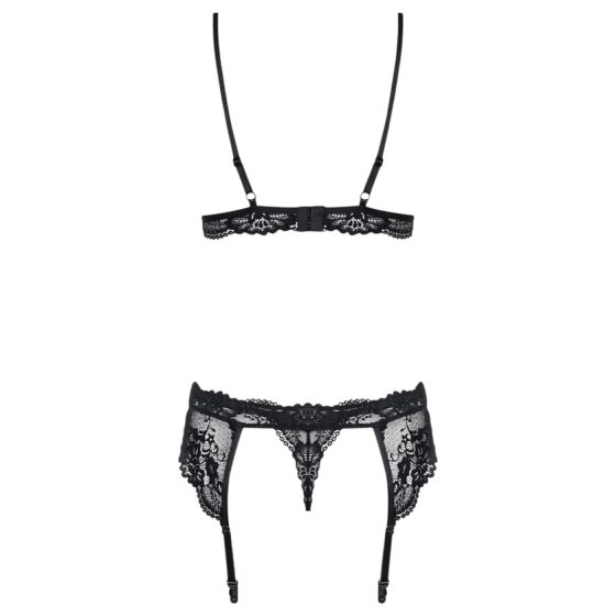 Obsessive 810-SEG-1 - Lace Lingerie Set (Black)