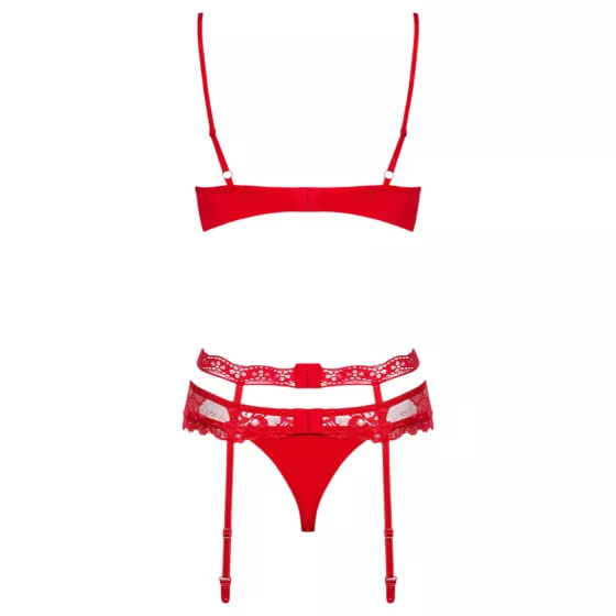 Obsessive Heartina - Red Lingerie Set - L/XL