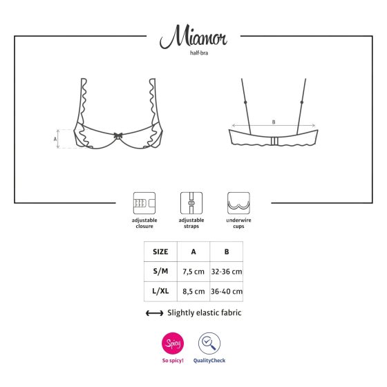 Obsessive Miamor - Black Lace Push-Up Bra