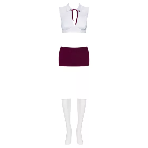 Obsessive Student - Schoolgirl Costume Set (5 Pieces)