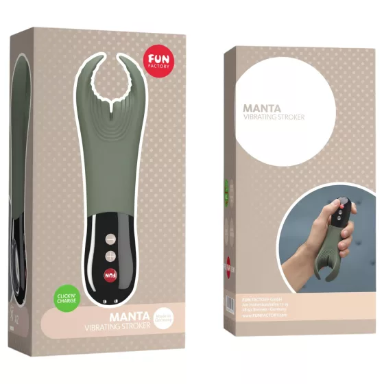 Fun Factory Manta - glans vibrator (green-black)