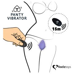 FEELZTOYS Black Rechargeable Wireless Panty Vibrator