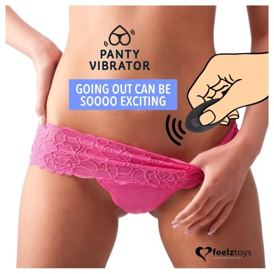 FEELZTOYS Black Rechargeable Wireless Panty Vibrator