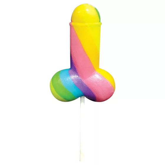 Rainbow Cock Pop - penis-shaped lollipop (85g) - fruit flavour