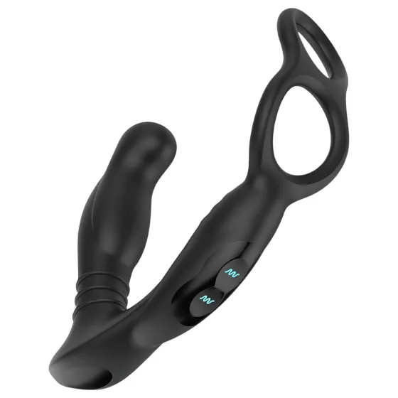 Nexus Simul8 - Vibrating Ring & Anal Dildo Combo (Black)