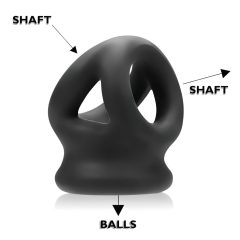 OXBALLS Tri-Squeeze - Black Penis Ring