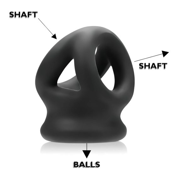 OXBALLS Tri-Squeeze - Black Penis Ring