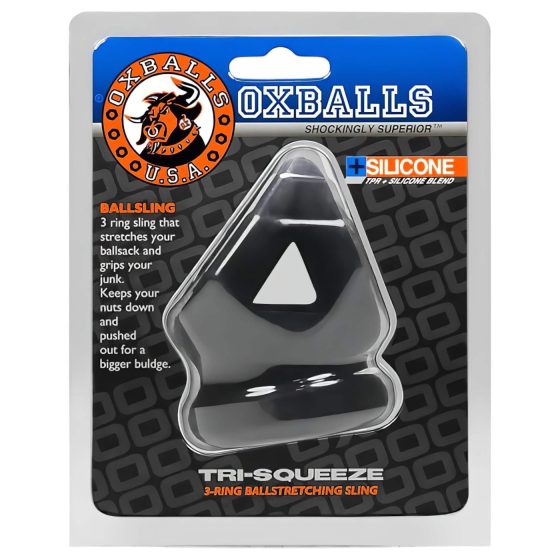 OXBALLS Tri-Squeeze - Black Penis Ring