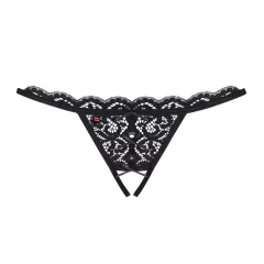Obsessive 831-THC-1 - Black Lace Thong with Bow Detailing