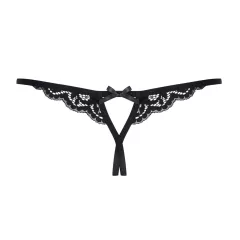 Obsessive 831-THC-1 - Black Lace Thong with Bow Detailing