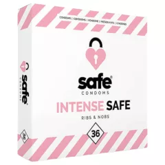 SAFE Intense - Ribbed & Dotted Condoms (36 Pack)
