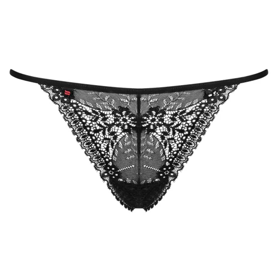 Obsessive Intensa - Strappy Lace Thong (Black) - L/XL