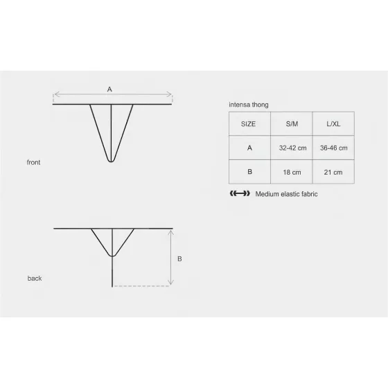 Obsessive Intensa - Strappy Lace Thong (Black) - L/XL