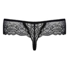Obsessive Miamor - Sparkling Women's Lace Thong (Black)