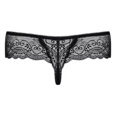 Obsessive Miamor - Sparkling Women's Lace Thong (Black)