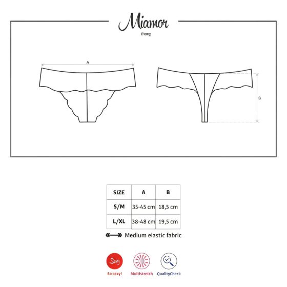 Obsessive Miamor - Sparkling Women's Lace Thong (Black)