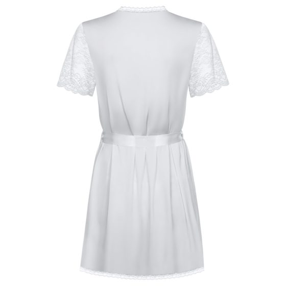 Obsessive Miamor Lace Sleeve Robe with Thong (White)