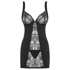 Obsessive Heartina - Black Nightdress & Thong Set