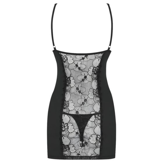 Obsessive Heartina - Black Nightdress & Thong Set