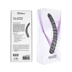 / FEELZTOYS GLAZZZ Dark Desire - curved glass dildo (black)