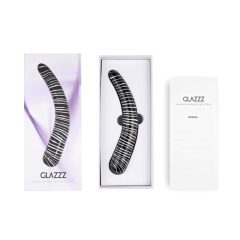 / FEELZTOYS GLAZZZ Dark Desire - curved glass dildo (black)