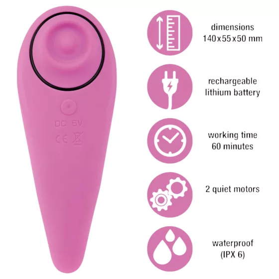 FEELZTOYS Femmegasm - Rechargeable 2-in-1 Clitoral Vibrator (Pink)