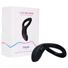   Lovense Diamo - App-controlled vibrating penis ring for men (black)