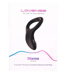   Lovense Diamo - App-controlled vibrating penis ring for men (black)