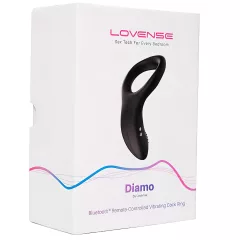   Lovense Diamo - App-controlled vibrating penis ring for men (black)