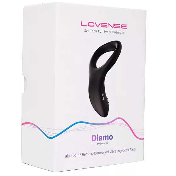 Lovense Diamo - App-controlled vibrating penis ring for men (black)